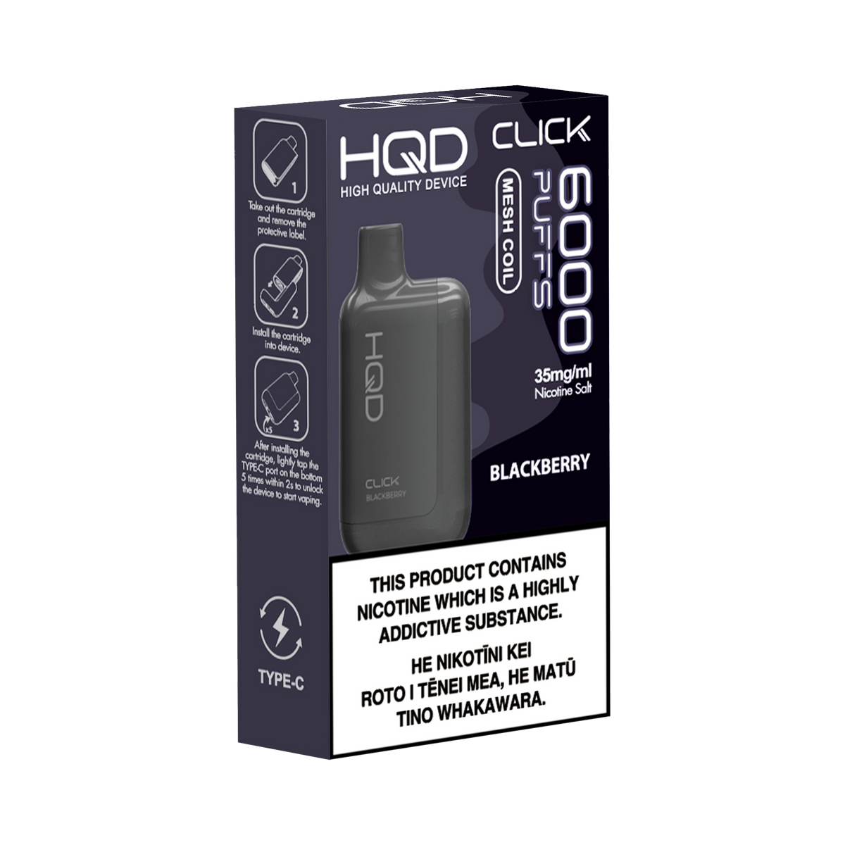HQD Click Kit - Blackberry - Vapoureyes NZ