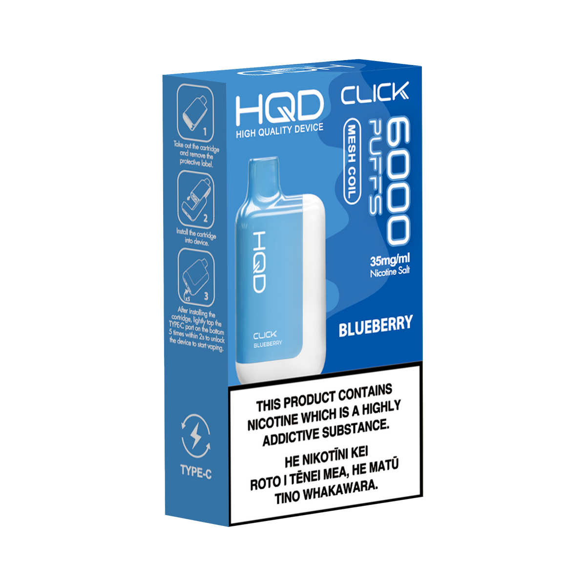HQD Click Kit - Blueberry - Vapoureyes NZ