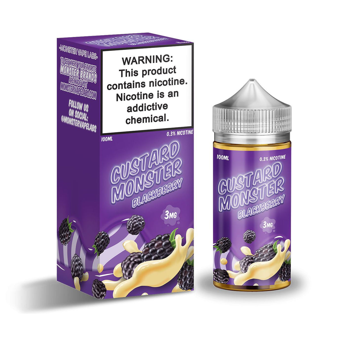 Custard Monster - Blackberry - Vapoureyes NZ
