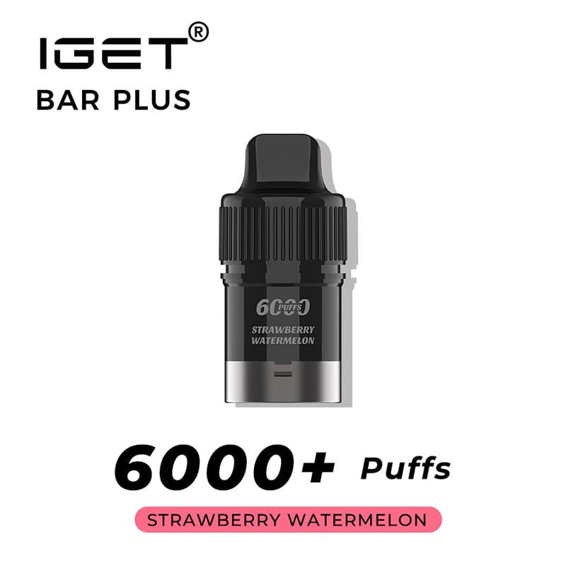 iGET Bar PLUS Pod (6000 Puffs) - Strawberry Watermelon - Vapoureyes