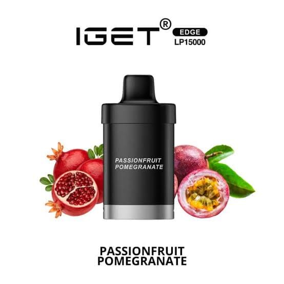 iGET Edge LP15000 Pods - Passionfruit Pomegranate - Vapoureyes