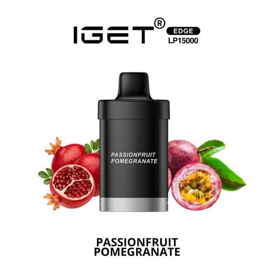 iGET Edge LP15000 Pods - Passionfruit Pomegranate - Vapoureyes