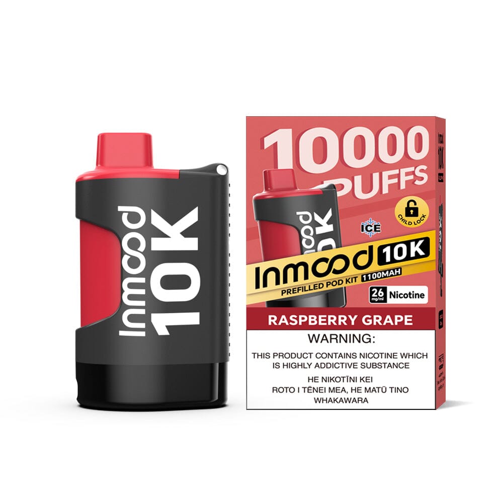 Inmood 10K Prefilled Pod Kit - Raspberry Grape - Vapoureyes