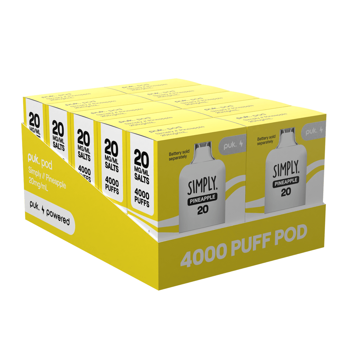 Simply - puk. Pod Carton - Pineapple - Vapoureyes