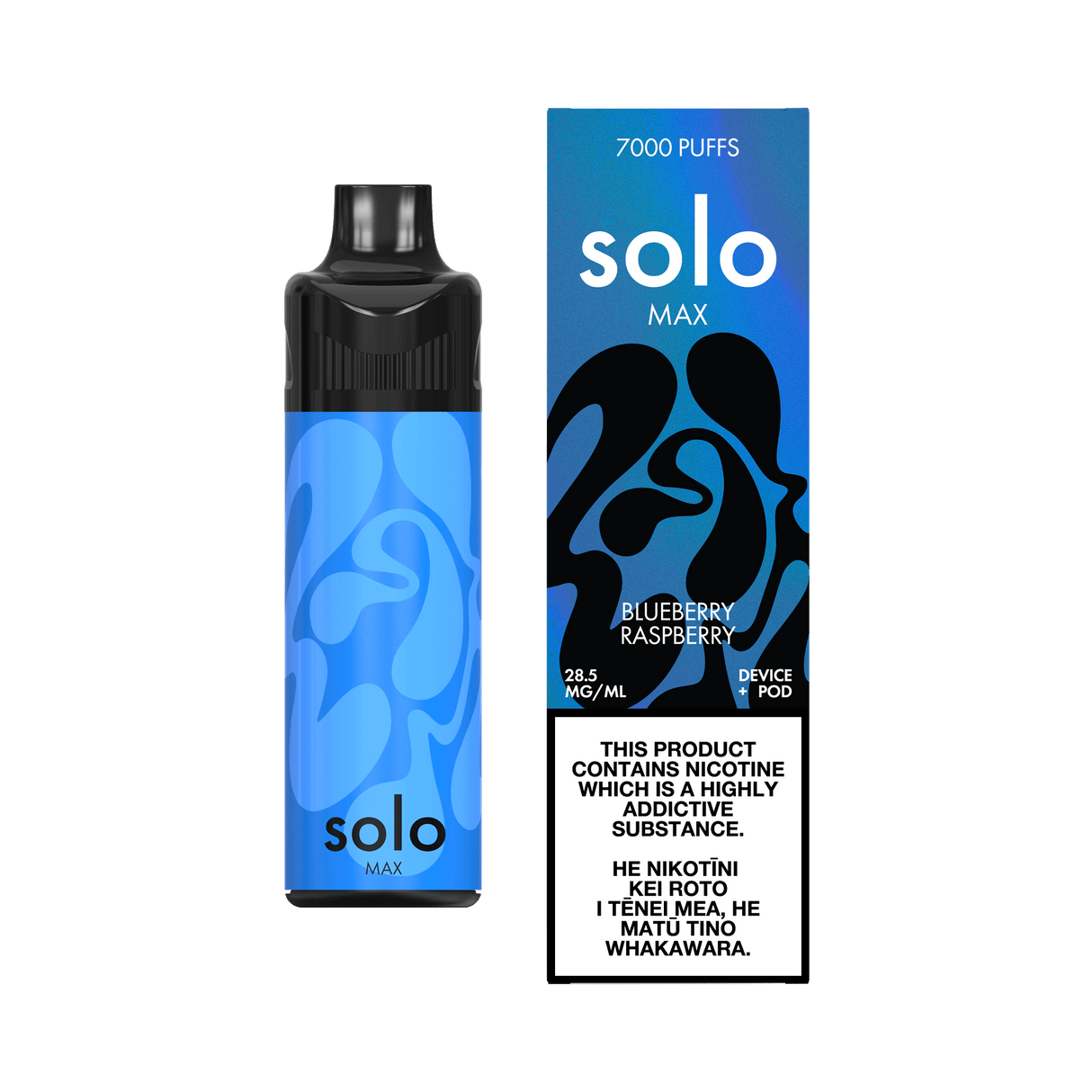 solo MAX Pod Kit (7000 Puffs) - Blueberry Raspberry - Vapoureyes