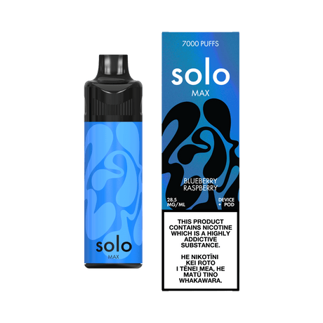 solo MAX Pod Kit (7000 Puffs) - Blueberry Raspberry - Vapoureyes