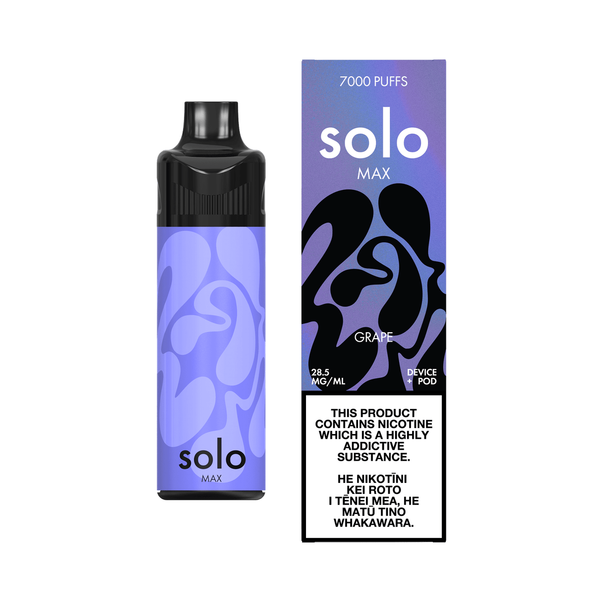 solo MAX Pod Kit (7000 Puffs) - Grape - Vapoureyes