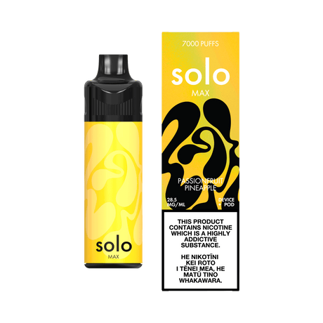 solo MAX Pod Kit (7000 Puffs) - Passionfruit Pineapple - Vapoureyes